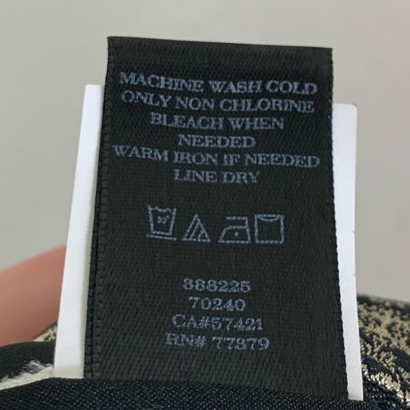 Ann Taylor Metallic Baroque Career Pencil Skirt 8 - Picture 7 of 8